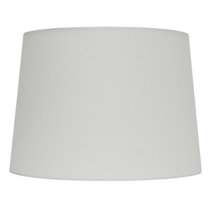 White Satin Tapered Drum Medium Table Lamp Shade, 12x14x10