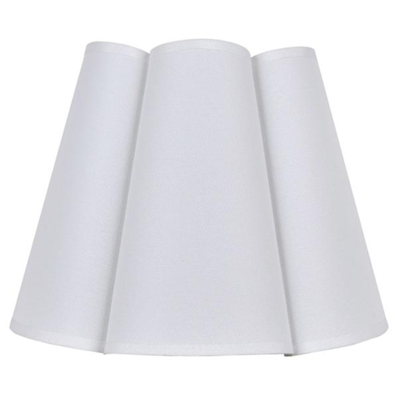 White Scallop Pleat Large Shade, 16″