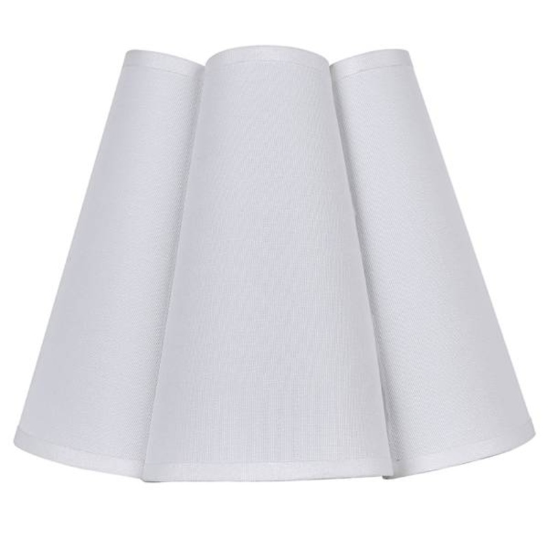 White Scallop Pleat Medium Shade, 14″