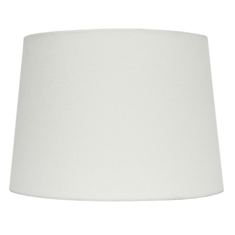 White Tapered Drum Medium Table Lamp Shade, 12x14x10