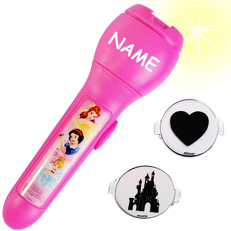 3 tlg.Set flashlight led – Disney Princess – Princess – including name – Projector – Light projection with different pictures essays – for children L .. by name