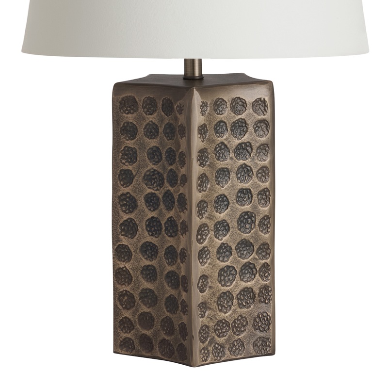 Antique Brass Hammered Metal Star Shaped Table Lamp Base