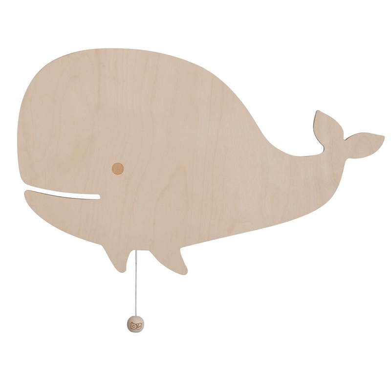 Bo Baby’s only – baby wall lamp – whale lamp for baby room – night lamp with battery for children’s room – FSC quality mark wood lamp – 25000 fuel lessons – wall lamp