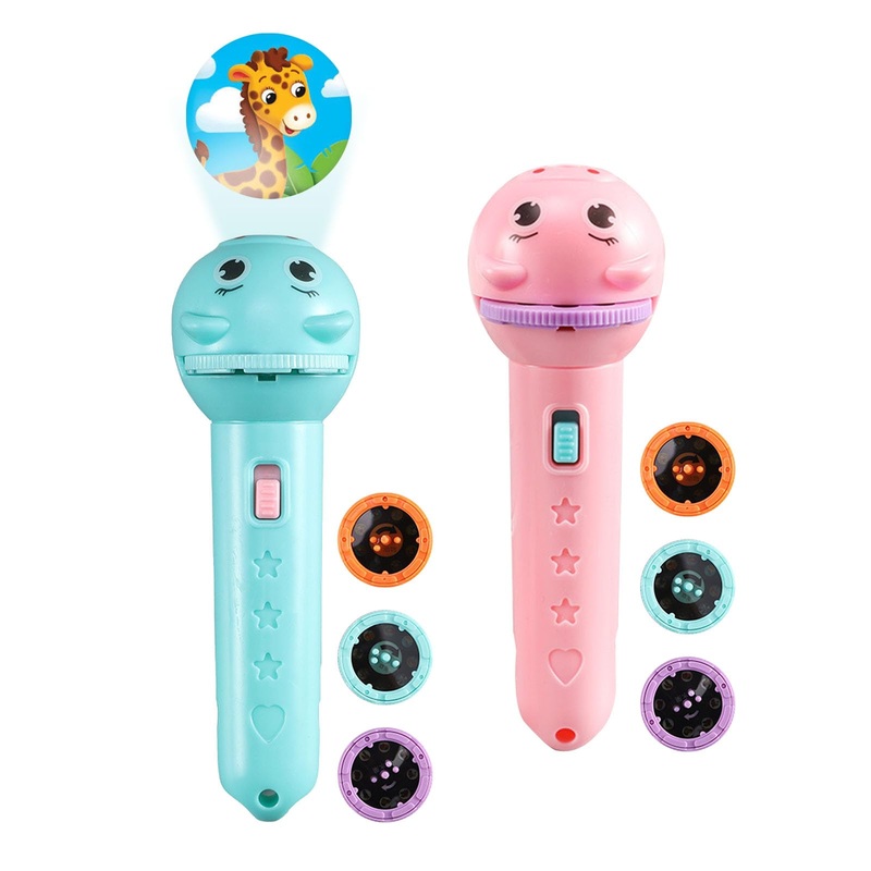 Children projector flashlight flashlight projector for children slide projector flashlight history projector projection light Toy for early childhood education toddlers children 2 pieces