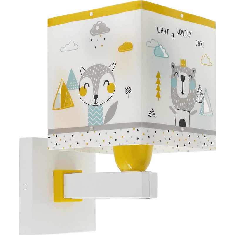 Dalber children’s wall lamp children’s lamp wall light children’s room animals bear raccoon rabbit Hello Little 73249 E27