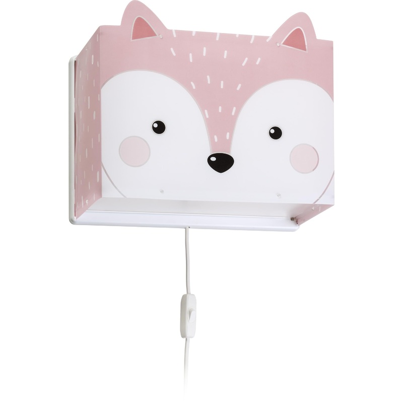 Dalber children’s wall lamp children’s lamp wall light children’s room Little Fox fox animals rose 64588 E27