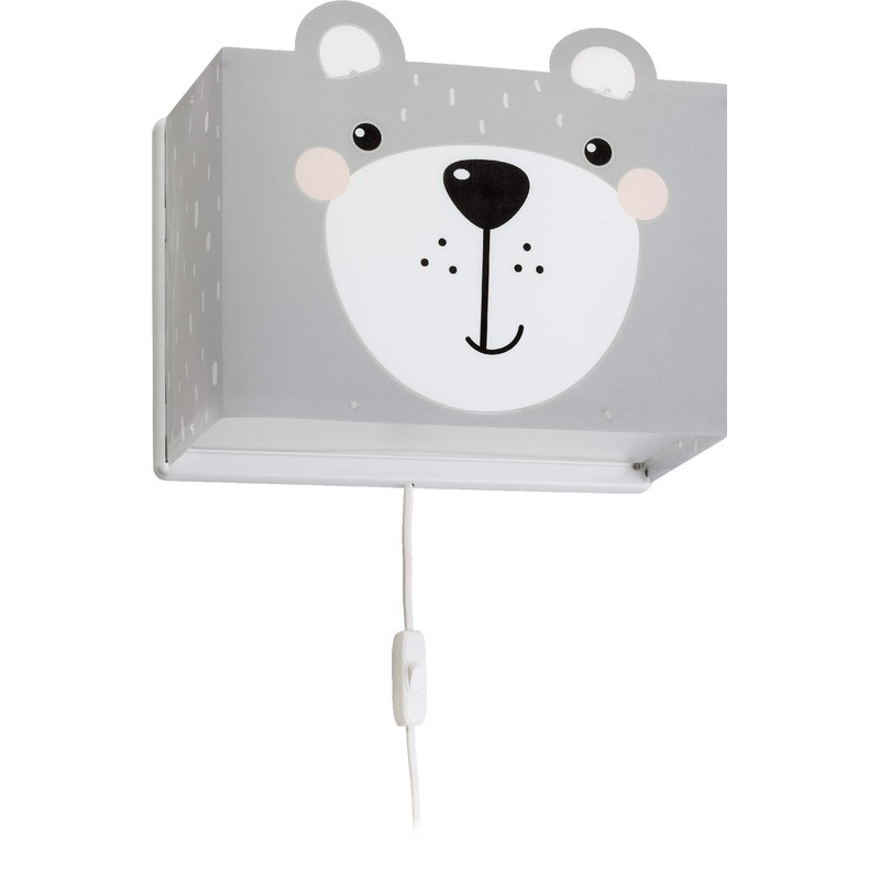 Dalber children’s wall lamp children’s lamp wall light children’s room Little Teddy Bear Animals grey 64578 E27