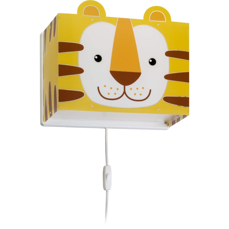 Dalber children’s wall lamp children’s lamp wall light children’s room Little Tiger animals yellow 64568 E27