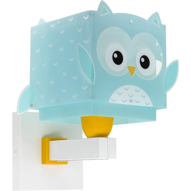 Dalber children’s wall lamp children’s lamp wall light Little Owl owl animals children’s room light lampshade turquoise