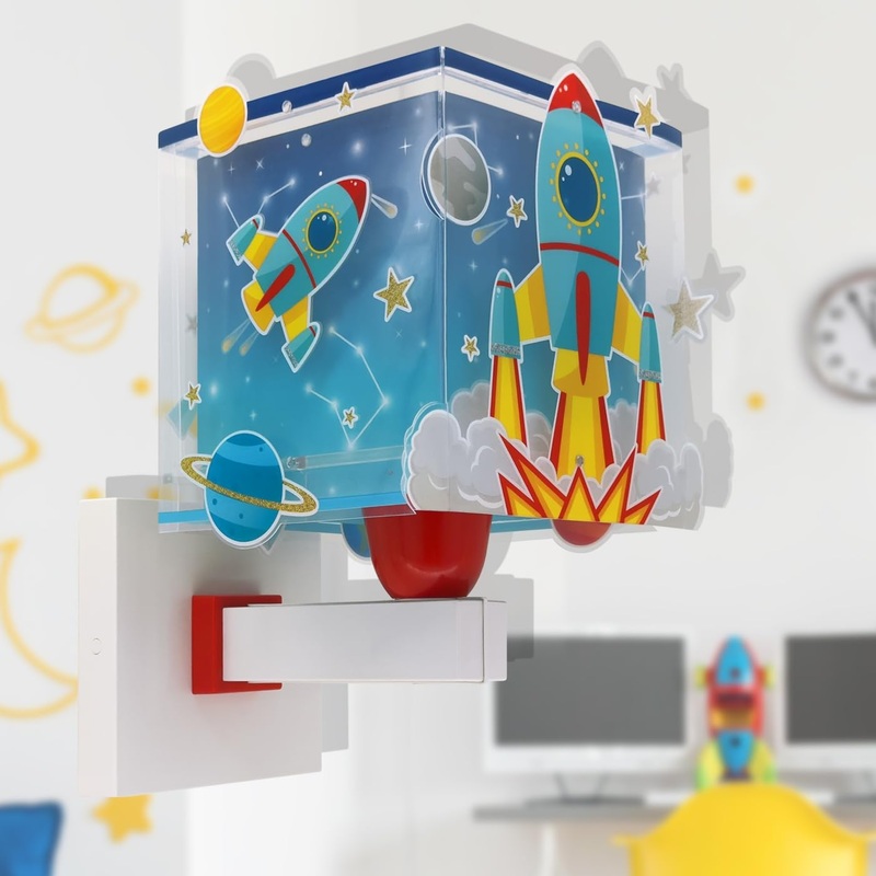 Dalber children’s wall lamp children’s lamp wall light Rocket space rocket solar system 63539 E27
