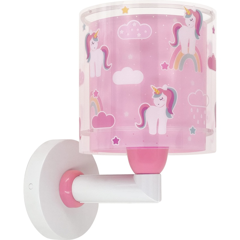 Dalber children’s wall lamp children’s lamp wall light unicorns animals unicorns children’s room light lampshade pink