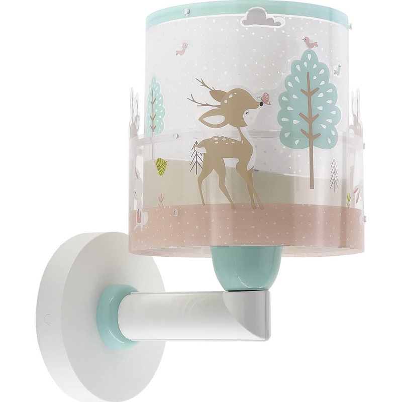 Dalber children’s wall lamp children’s room children’s lamp wall light clouds loving deer animals pink rose 61279 E27