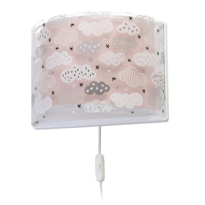 Dalber children’s wall lamp children’s room children’s lamp wall light Clouds Pink children’s room lamp 41418S E27