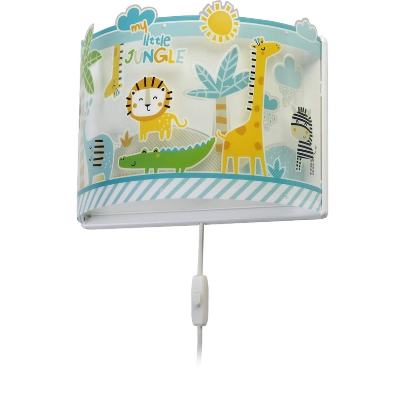 Dalber children wall lamp children’s lamp wall lamp children’s room animals jungle my little youngle lion elephants giraffen crocodile 76118 E27