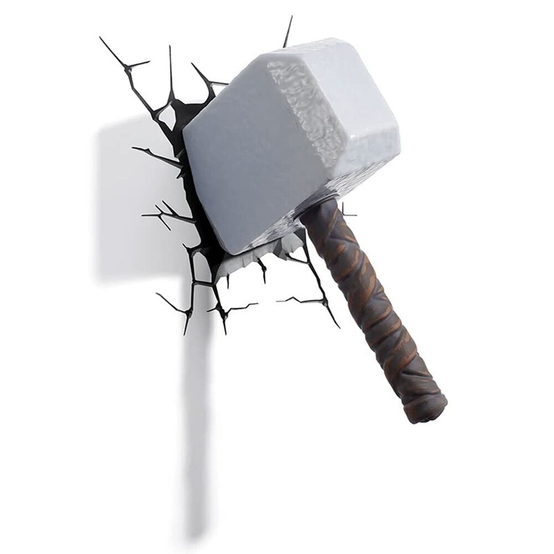 Disney Marvel Avengers Thor Hammer Wall Light Plastic Multi-Colour Design