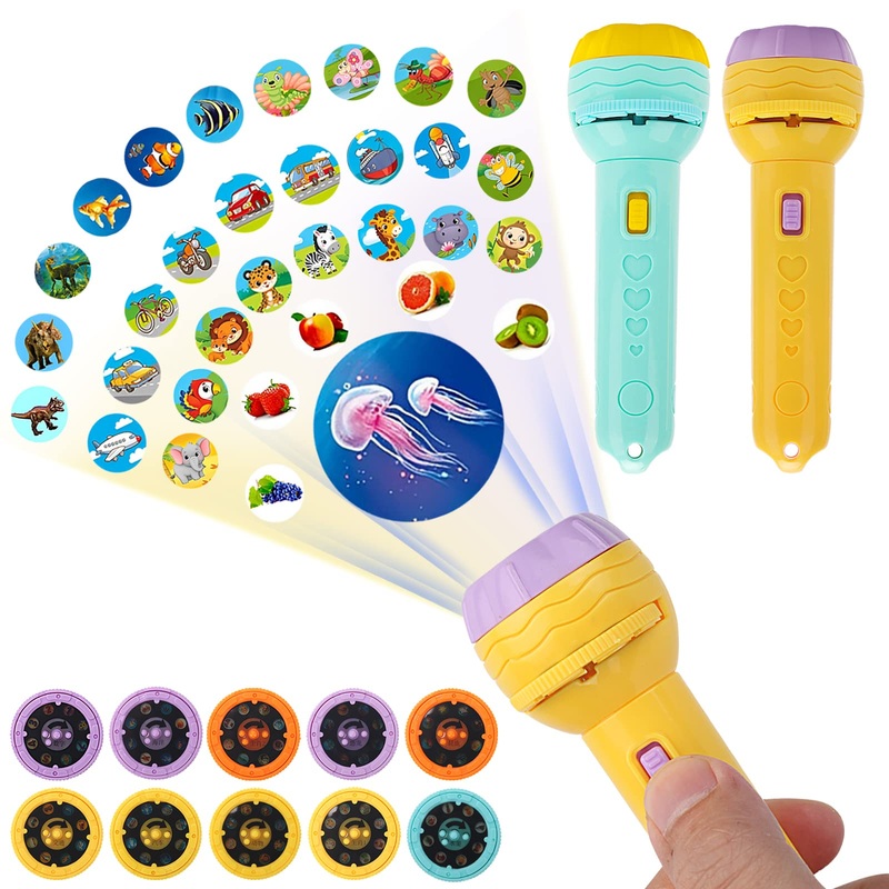 Flashlights Projector for children 2 PCs projector flashlight children projector flashlight children’s projectors with 80 pictures child good night toys 2PCs