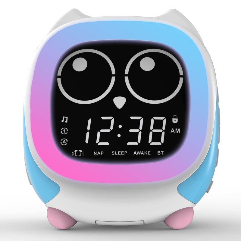 Itoma Addo children alarm clock sunrise/sunset simulation bedside lamp children watch children watch trainer white noise sleep noise wake up clock echs912-2