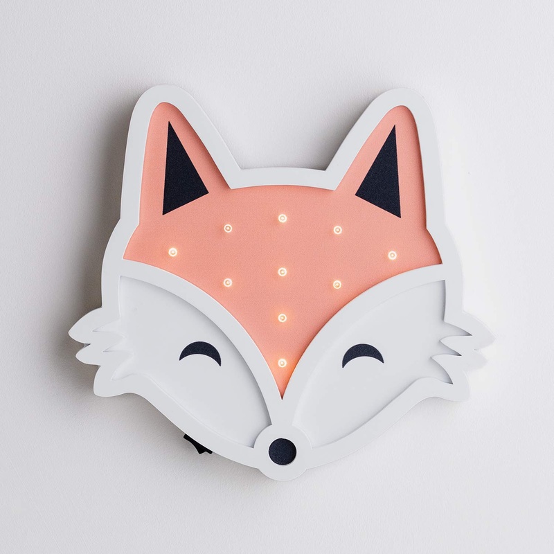 Lights4fun 10 LED fox children’s room night light warm white timer battery operated 25cm
