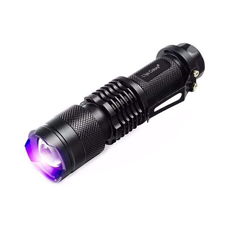 Llys Colors UV Flashlight 365nm White Light LED Adjustable Focus Flashlight