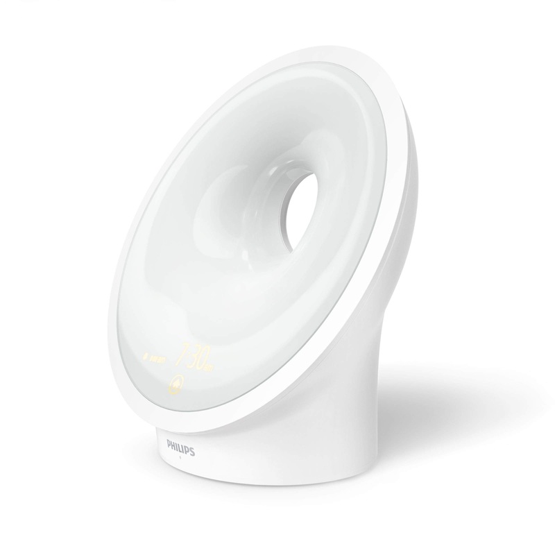 Philips Sleep & Wake-Up Light colored sunrise simulation 25 light intensity several tones and music midnight light relaxation and breathing function (model HF3651/01) without Connected functions single