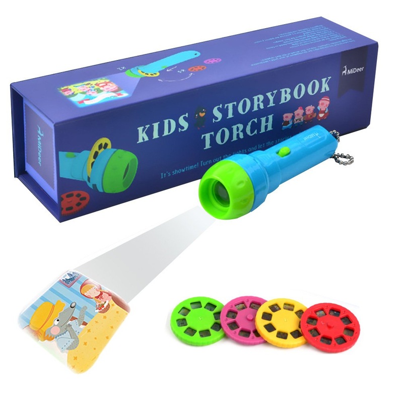 Pueri Projector Flashlight for Kids Toys 4 Stories Educational Toys