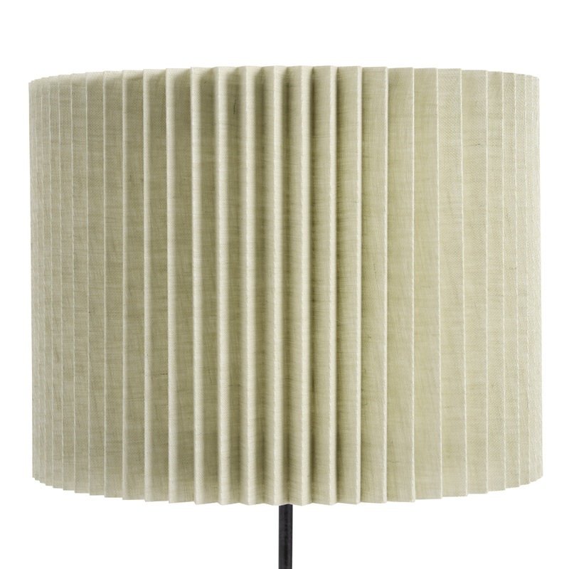 Sage Green Pleated Cotton Drum Table Lamp Shade