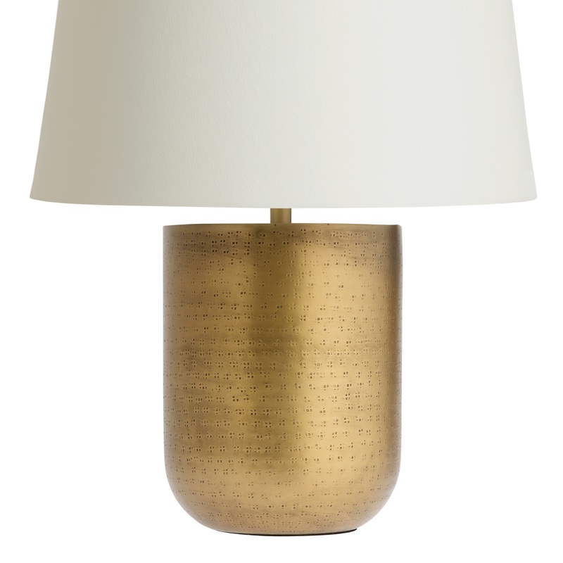 Sharif Gold Metal Hand Hammered Geo Table Lamp Base