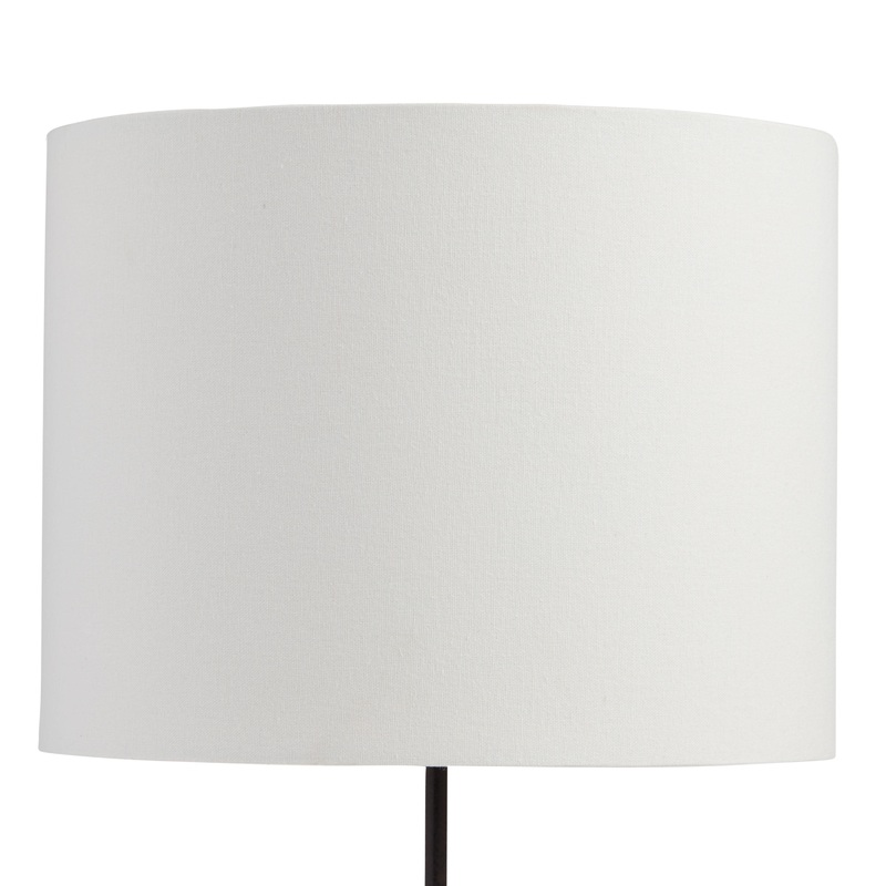 White Linen Drum Table Lamp Shade with Gold Lining
