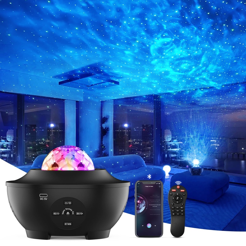 Dienmer Star Projector Galaxy Light – Galaxy Projector Nachlicht Projector Starry Night Light Projector for Children In Bluetooth/Music Loudspeaker/Timer Gift for the Room Decoration Star Projector Light
