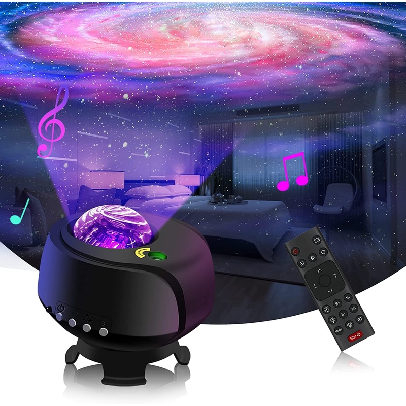FLITI The Largest Coverage Area Galaxy Lights Projector 2.0 Star Projector with Changing Nebula and Galaxy Shapes Space Night Light Black