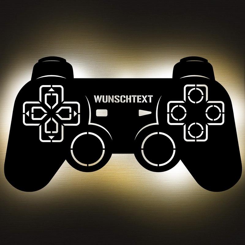 Gaming controller 2 lamp made of wood – personalized gift for men – gaming room decoration – gamingpad lamp – personalizable to hang/hang – gamer gift – personal gift