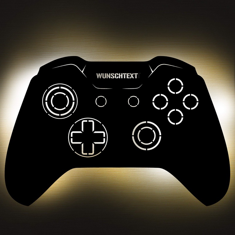 Gaming Controller X lamp made of wood – personalizable gift for men – gaming room decoration – gaming pad lamp – personalizable for standing/hanging – retro gaming – personal gift