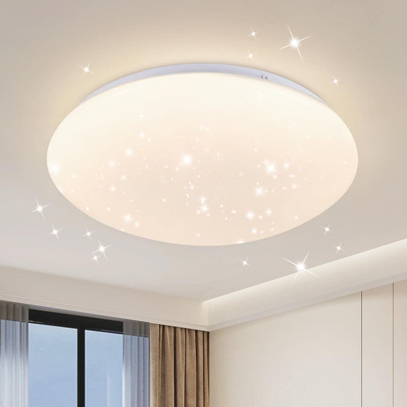 Kowanie ceiling lamp led ceiling lamp bedroom – bedroom lamp starry sky 25cm neutral white 12w 4000k ceiling lighting small.