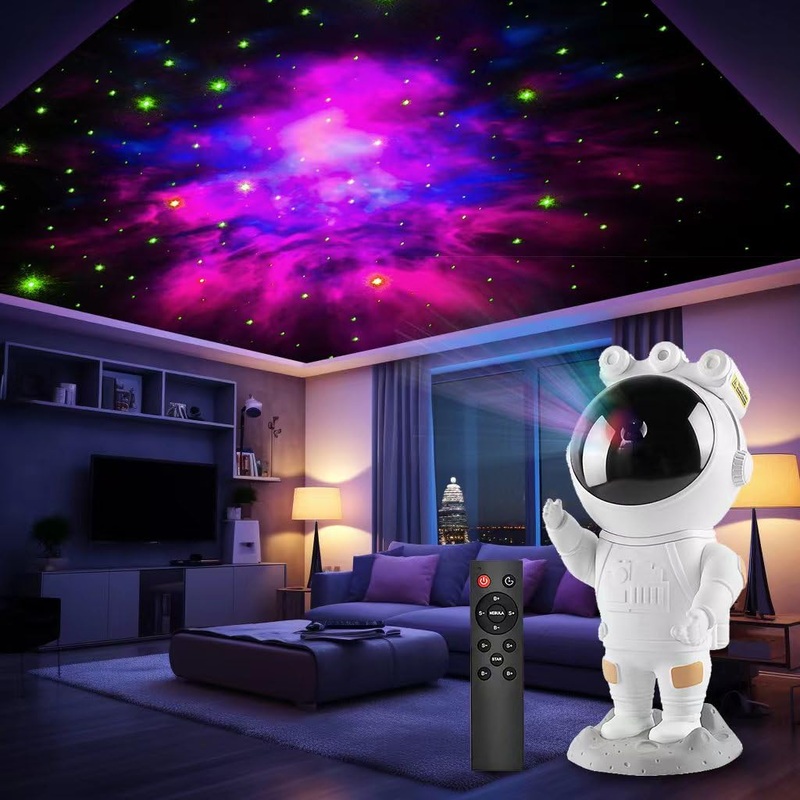 LED astronaut starry sky Projector Spaceman Galaxy Star Nachlicht Planarium with timer remote control Bedroom ceiling projection lamp Gift for children and adults white