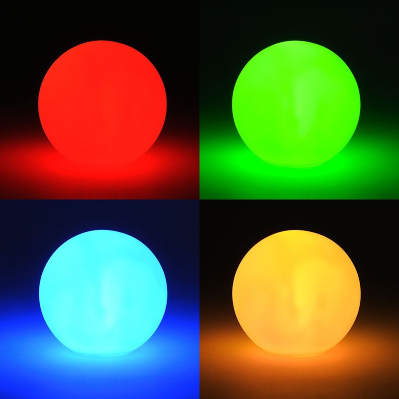 Levandeo LED ball Color change – Small LED lamp Inclusive batteries – Luminous effect ball Luminated ball Decorative color changer mood ball 1 piece