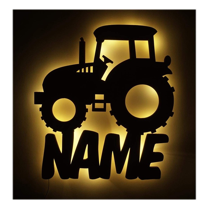 Night light I Tractor lamp personalized with name for boys young men man children gifts