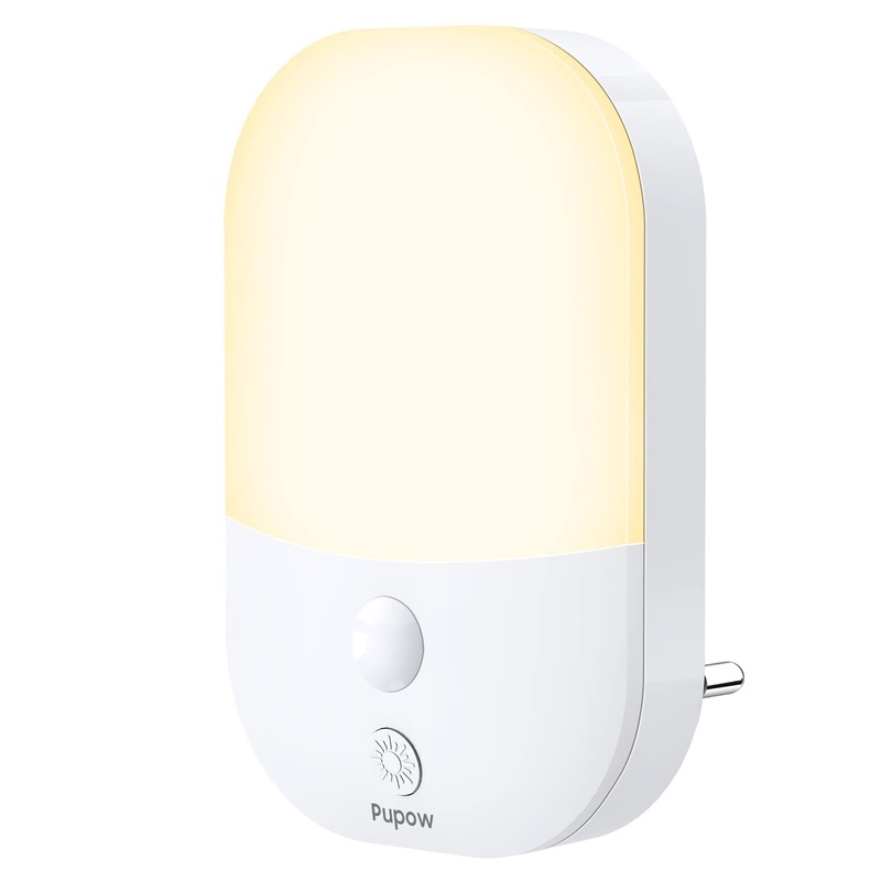 Night light socket LED with twilight sensor 5 brightness adjustable 3 modes (car/on/off) children for children’s room bedroom kitchen hallway stairs garage 3000k warm white