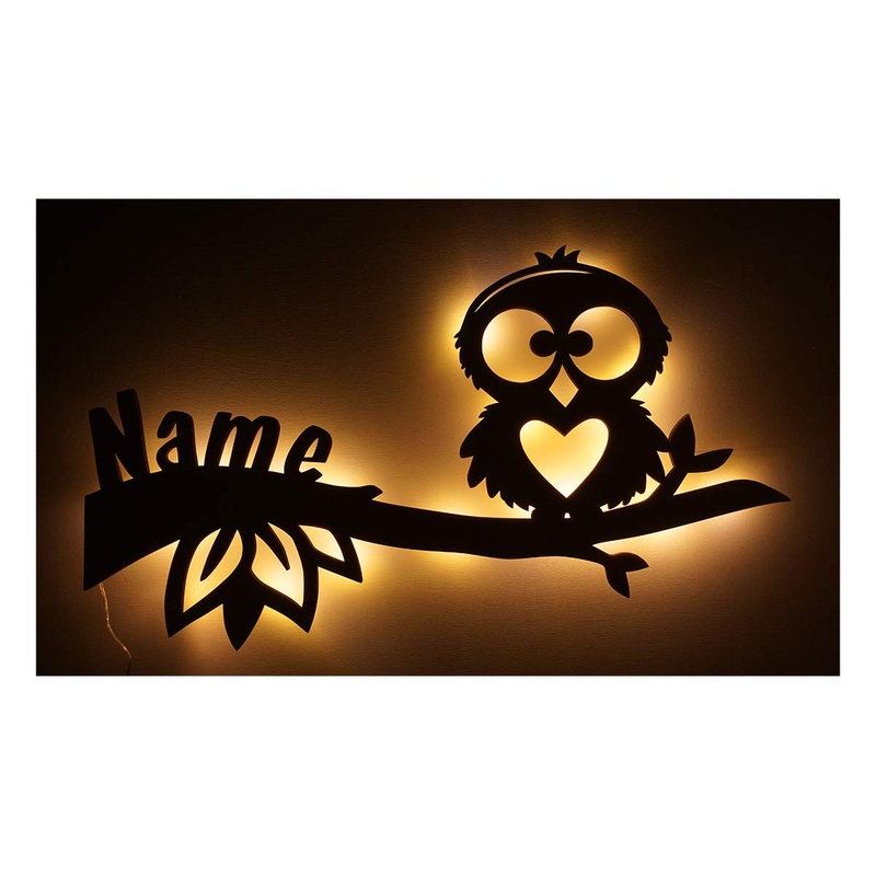Owl gifts for women children girls boy personalized with names I battery-operated LED owl night light lamp baby gifts for birthday Christmas