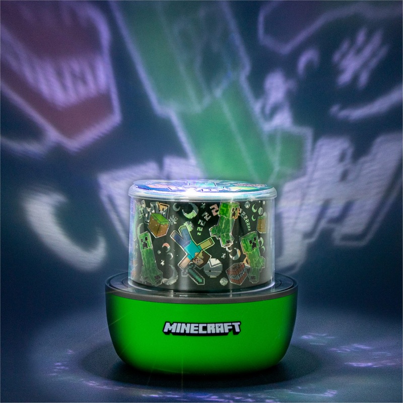 Projection Light – Minecraft Interchangeable Scenes Color Phasing Modes Creeper Night Light and Decoration for Walls and Ceiling