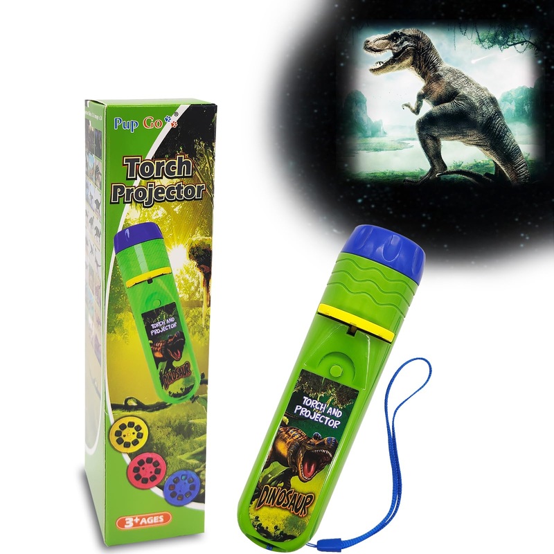PUP Go Children’s projector flashlight dinosaurs with 24 pictures history slide show Beamer toys for children from 3 years science educational gift for boys and girls
