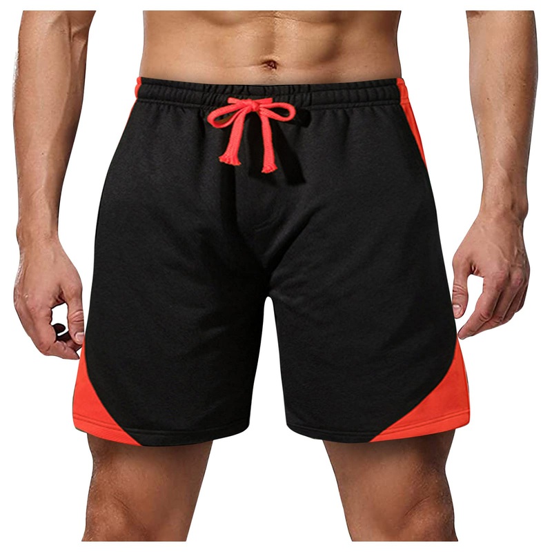Ronony shorts men short trousers quickly drying breathable sports pants pockets men running fitness gym sport shorts with cording train training shorts l a#orange