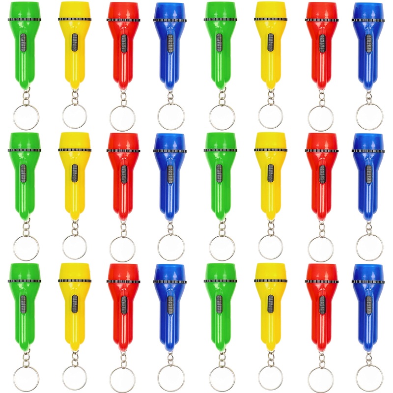 The Twiddlers 24 flashlight key pendants for children – ideal as a gift & gift – Children’s birthday giveaway camping outdoor security