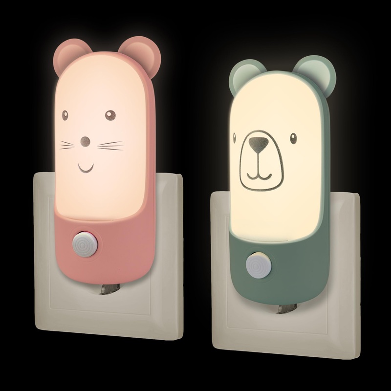 Wetry night light socket light children with switch sleep aid baby still light wall light small initial equipment newborn sleeping light bear x mouse