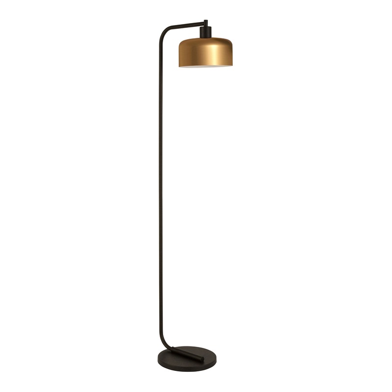 Adelaide Brass and Blackened Bronze Two Tone Floor Lamp