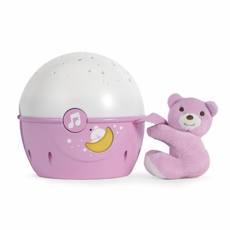 Chicco Next2Stars Baby Night Light Pink | Star Light Projector for Cots and Cribs Sound Sensor 3 Light Effects and Music