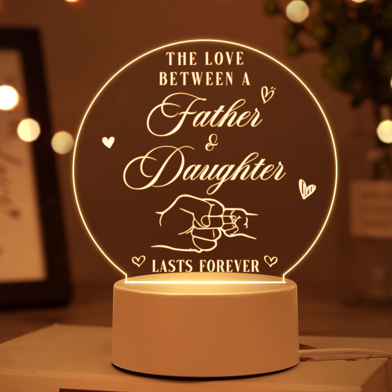 Dad Gifts Dad Birthday Gifts Night Light Engraved with Thankful Saying Gifts for Dad Birthday Gifts for Dad Dad Gifts from Daughter and Son Birthday Gifts for Dad For Dad from Daughter