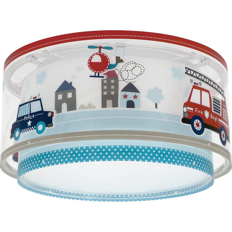Dalber ceiling lamp children’s room ceiling light for children police cars police 60616N E27