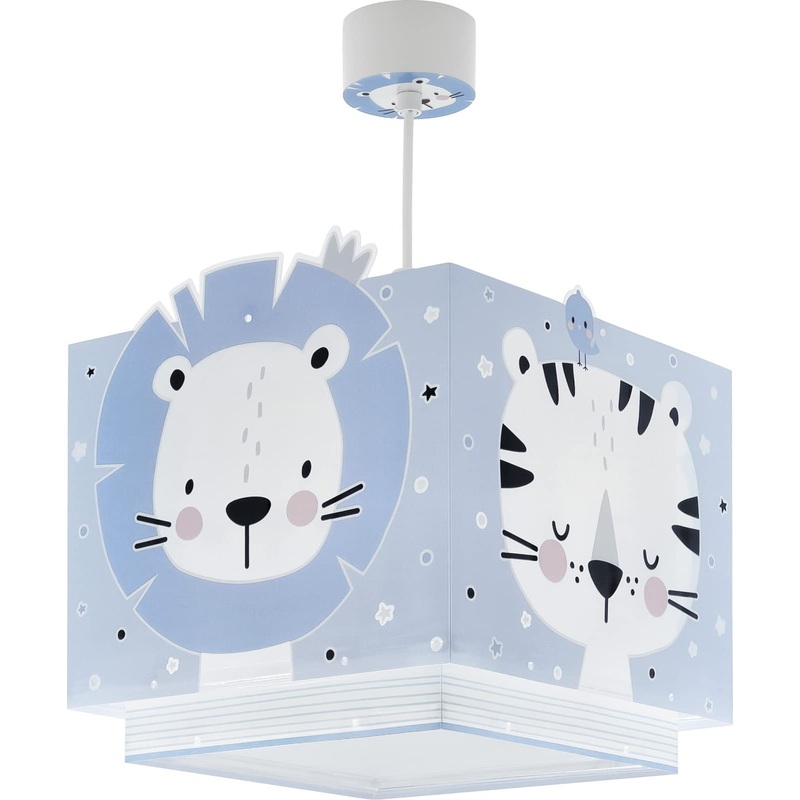 Dalber children’s lamp pendant light hanging lamp baby jungle animals plastic blue