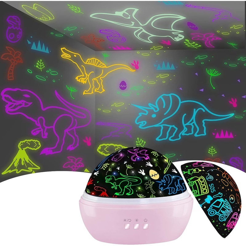 Dinosaur Toys for Girls Age 3-8 Dino Projector Girls Toys for 2-8 Year Old Girls 2 in 1 Kids Toys for 2-10 Year Old Girls Christmas Gifts Birthday Presents Dinosaur Gifts for 3-10 Year Old Kids Dinosaur Toys for boys girls