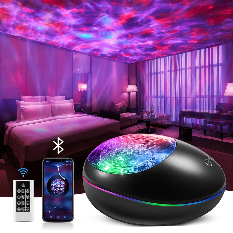 Galaxy Projector Star Light LED Ceiling Starry Skylight Night Sea Starlight Ocean Wave Space Music Projection Lamp Kid Bedroom Decoration Nursery Room Decor Teen Adult Boy Girl Birthday Gifts Remote